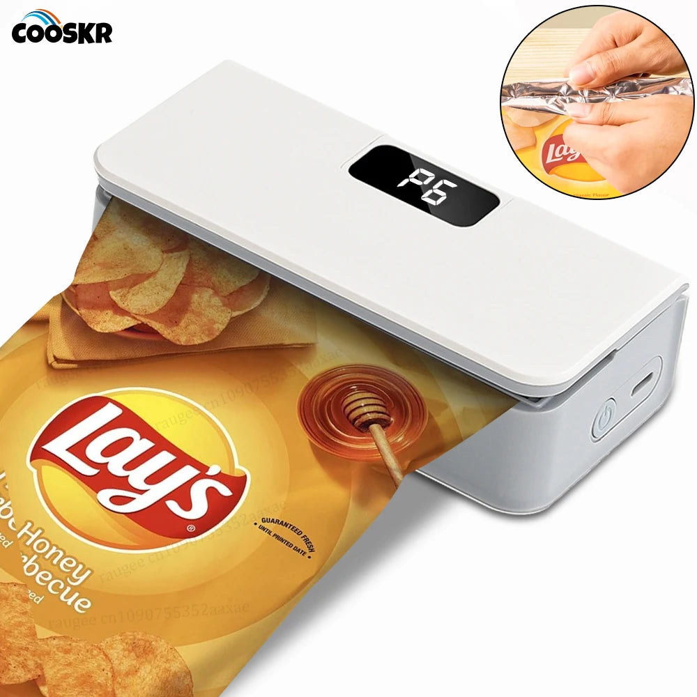 Mini Handheld Heat Sealer - Portable Plastic Bag Sealing Machine for Food Packaging