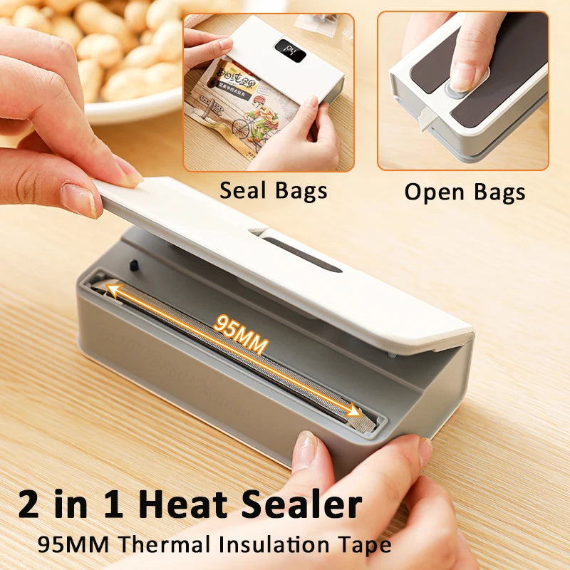Mini Handheld Heat Sealer - Portable Plastic Bag Sealing Machine for Food Packaging