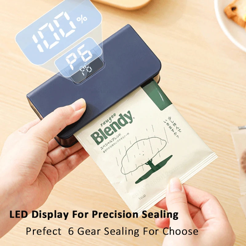 Mini Handheld Heat Sealer - Portable Plastic Bag Sealing Machine for Food Packaging